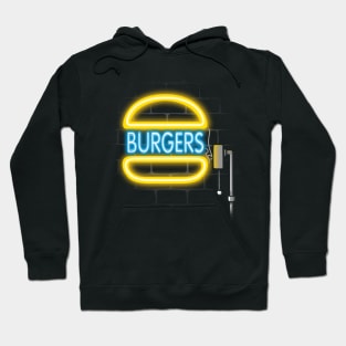 burger light sign Hoodie